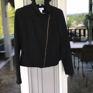 Loft Asymmetrical Zippered Coat Size 6